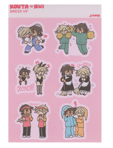 Kouta & Rui Dress Up Sticker Sheet