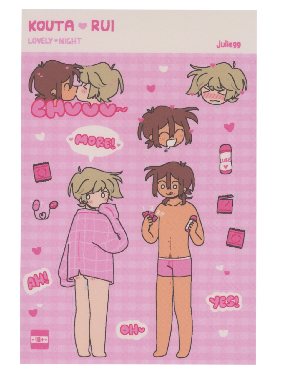 Kouta & Rui Lovely Night Sticker Sheet