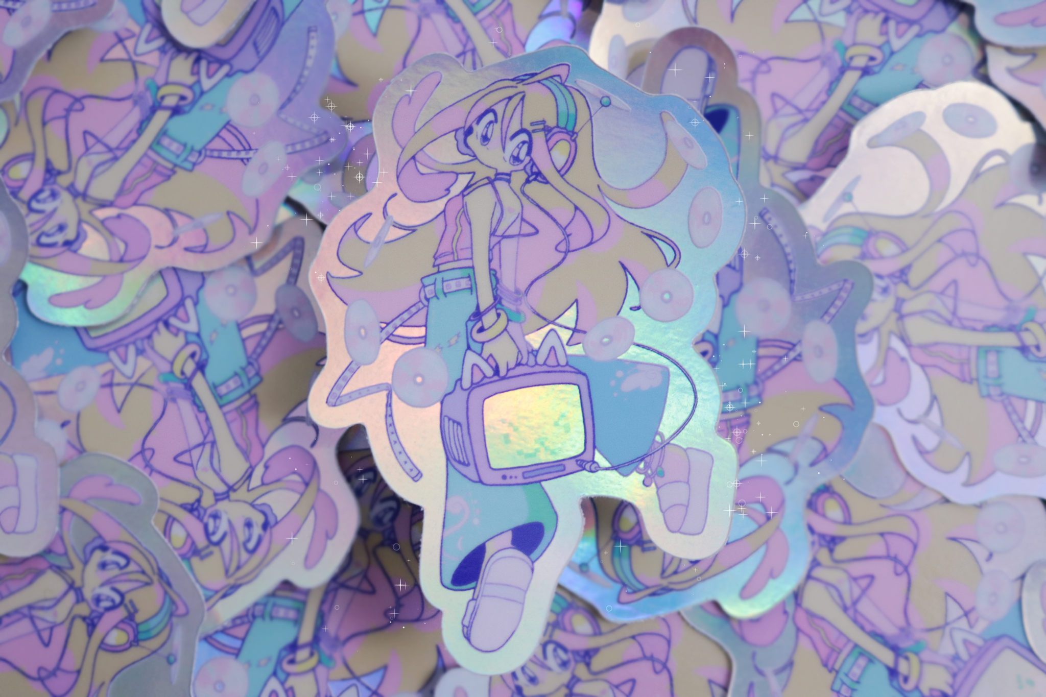 2000's holographic sticker